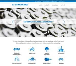 Diamond Chain WordPress Website Homepage Portfolio